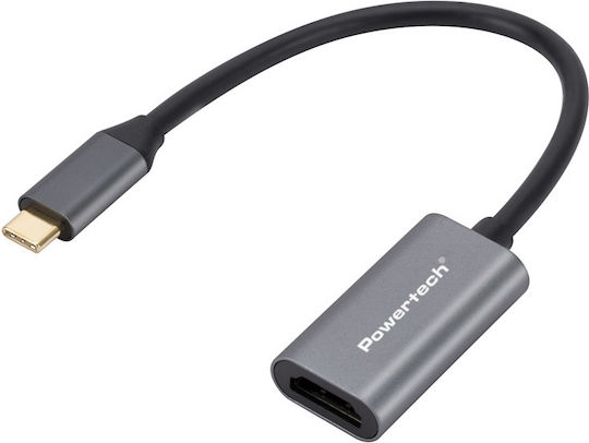 Powertech Converter USB-C Male to HDMI Female Gray 1 Piece CAB-UC086