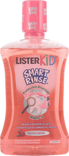 Listerine Smart Rinse Apa de gură cu Gust de Fructe de pădure roșii pentru 6+ ani 500ml Red