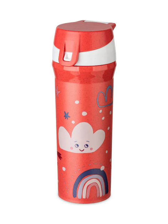 Koziol Organic Plastic Leak-Proof Water Bottle 8.5x7.5x20.5cm 500ml Orange