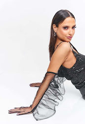 See Through Black Gloves