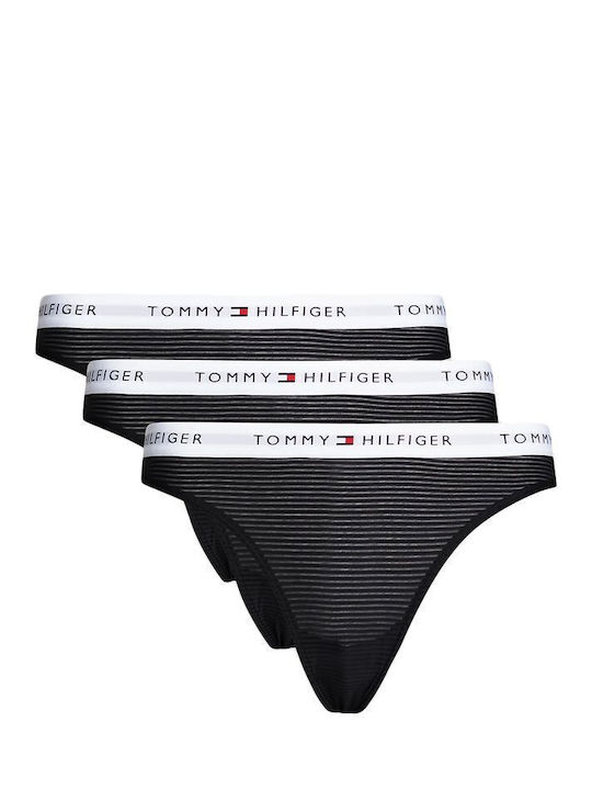 Femei Șir de caractere 3Pack White-Black