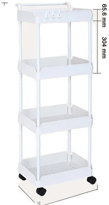 Metallisches Lebensmittelregal Mit 4 Ebenen Weiß Metallisches Lebensmittelregal Mit 4 Ebenen Weiß