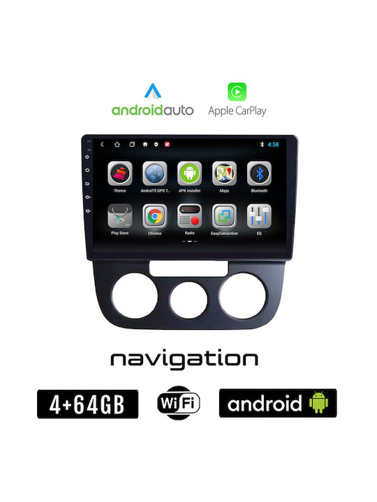 Booma Ηχοσύστημα Αυτοκινήτου για Volkswagen Jetta 2005 2010 (Bluetooth/USB/WiFi/GPS/Apple-Carplay/Android-Auto) με Οθόνη Αφής 10"