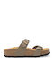 Flache Sandalen für Damen in Grün Farbe
