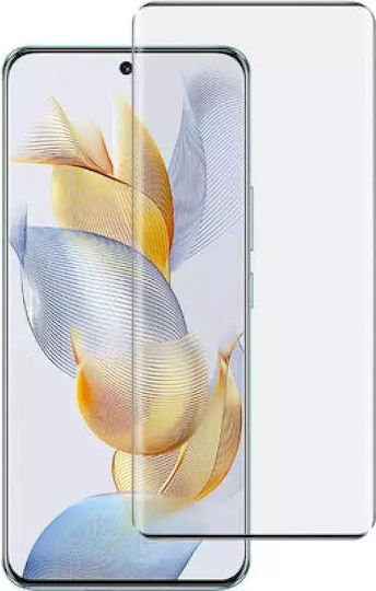 Side Glue 9h 0.3mm Full Face Tempered Glass Μαύρο (Honor 90 Pro)
