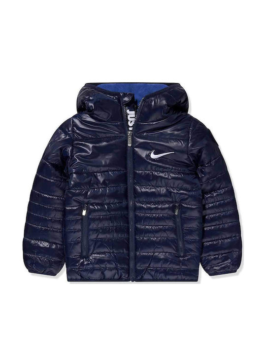 Nike Παιδικό Αθλητικό Μπουφάν με Κουκούλα Navy ...