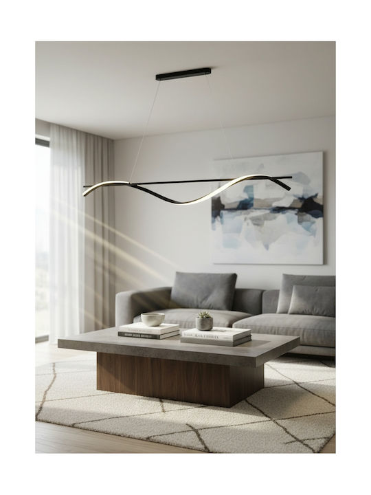Home Lighting Ondas Hängelampe Schwarz 100x20x1...