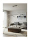 Home Lighting Ondas Κρεμαστό Φωτιστικό Μαύρο LED με Ρυθμιζόμενο Λευκό Φως 100x20x100εκ.