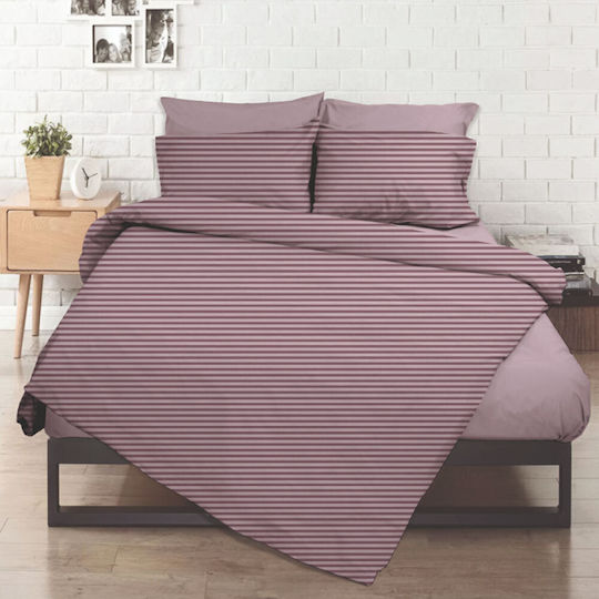 Flamingo Chic Σεντόνι Μονό με Λάστιχο 100x200+32εκ. Amethyst