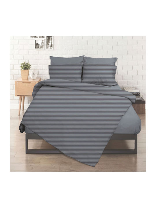 Flamingo Chic Σεντόνι King Size με Λάστιχο 180x200+32εκ. Grey