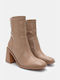 Square Toe Ankle Boots 4313897-dark beige