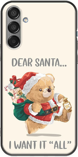 Xmas Bear Dear Santa Samsung Galaxy M55 5g Black TPU Black Silicone