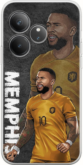 Football Stars Memphis Depay Netherlands Realme GT 6 5G Flexible TPU Transparent Silicone