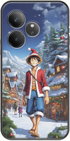 Xmas Anime Monkey D Luffy Realme GT 6T 5G Black TPU Black Silicone