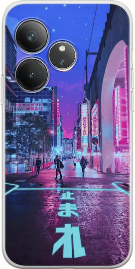 Tokyo bei Nacht Realme GT 6T 5G Flexibles TPU Transparentes Silikon