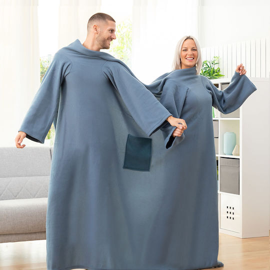 InnovaGoods Doublanket Μονή 160x180εκ. Μπλε