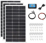 Solar Panel 100w Power Output Ideal Charging 12v Batteries 12v300w Solarkit