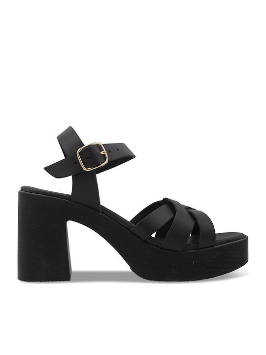 Leder Sandalen Schwarz
