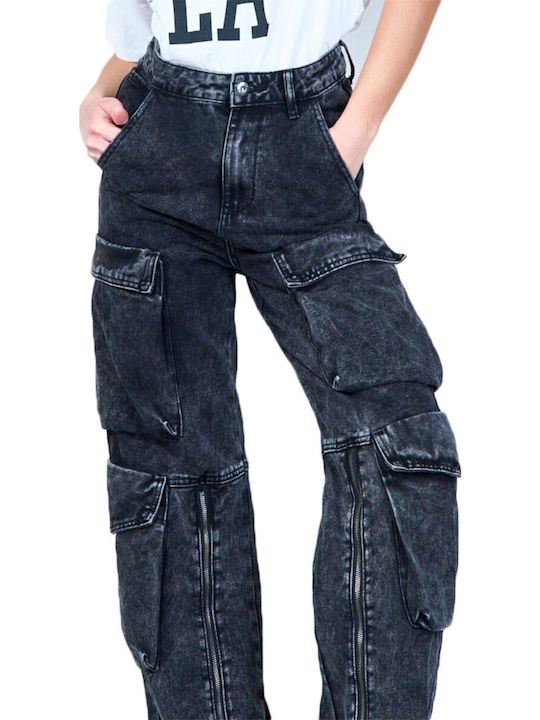 High Waist Women's Jean Trousers Black