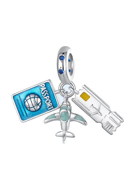 Silver me Passport Ticket And Airplane aus Silber