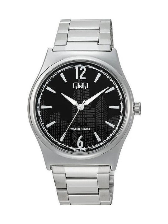 Q&Q Men's Watch 40mm Battery with Silver Metal Bracelet