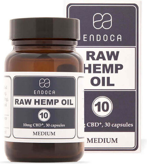 Endoca Raw Hem[ Oil Допълнение Канабис 300мг с 3% CBD 30 капси 30бр