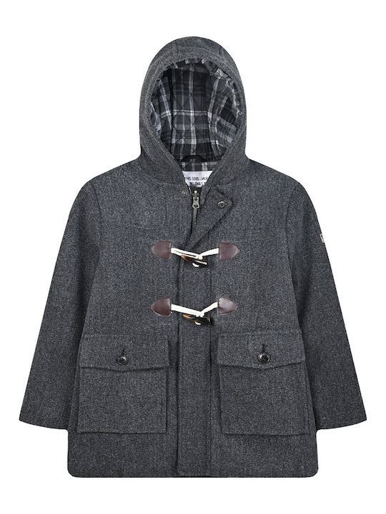Kids Coat Montgomery Short Hooded Charcoal