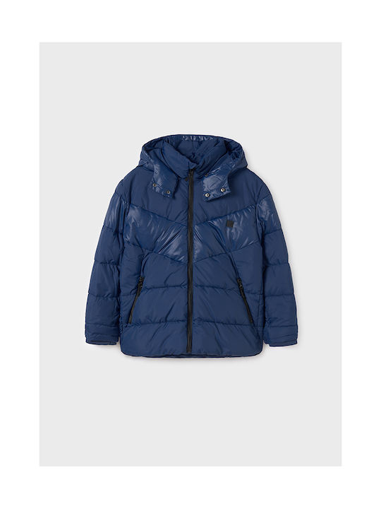 Mayoral Kids Casual Jacket with Hood Blue