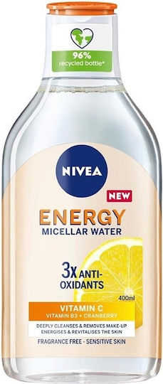 Nivea Energy Мицеларна вода Премахване на грим Лице 400мл