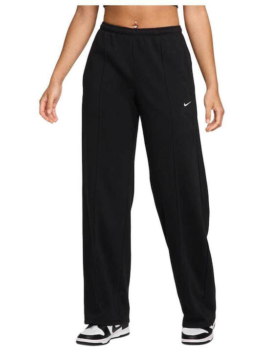 Pantaloni de trening Nike Sportswear Chill Terry cu talie medie și tiv deschis pentru femei Hf6457-010