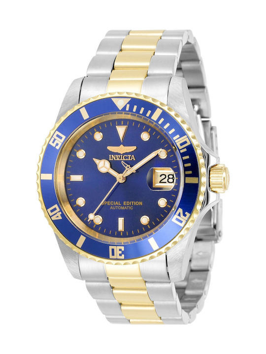 Invicta Ανδρικό Ρολόι 42mm Αυτόματο με Ασημί Μεταλλικό Μπρασελέ