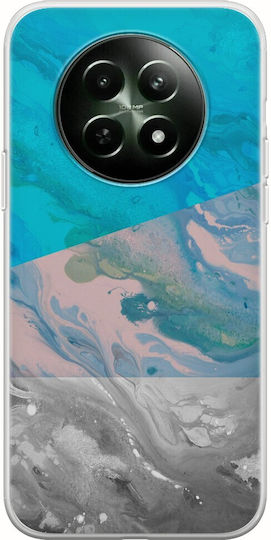 Water Marble Realme 12 5G Flexible TPU Transparent Silicone