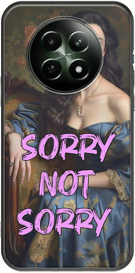 Vintage Lady Sorry Not Sorry Realme 12 5G Black TPU Black Silicone