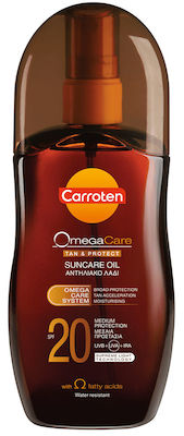 Carroten Omega Care Tan & Protect Αδιάβροχο Αντηλιακό Λάδι για το Σώμα SPF20 125ml