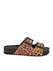 Zaxy Damen Sandalen Schwarz mit Tigerprint