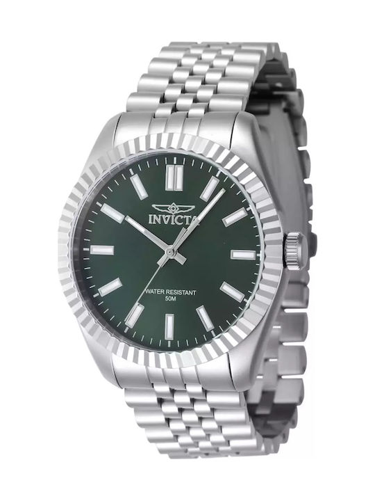 Invicta Specialty Ανδρικό Ρολόι 43mm Μπαταρίας με Ασημί Μεταλλικό