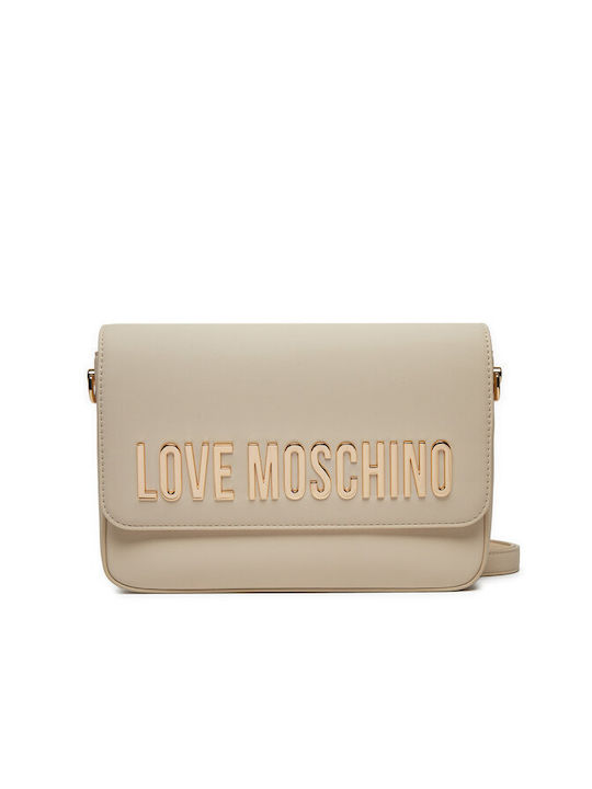 Moschino Γυναικεία Τσάντα Χιαστί Μπεζ