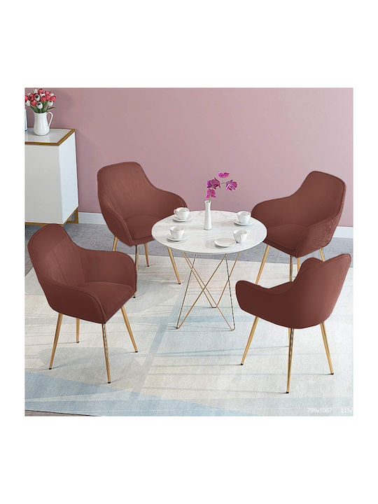 Glenda Dining Room Velvet Chair Rotten Apple 59x56x86cm 2pcs