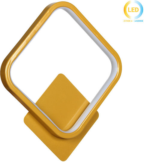 Keskor Lamp Wall with Integrated LED Gold 25x25x6cm