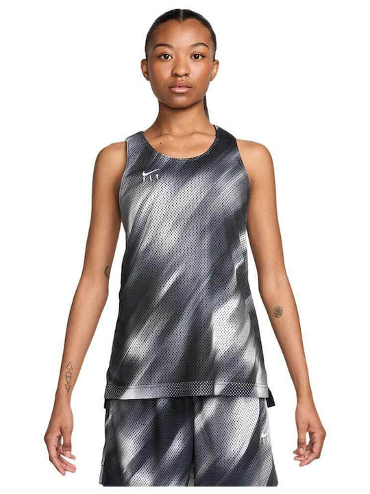 Nike Swoosh Fly Women's Athletic Blouse Sleeveless Dri-Fit Gray