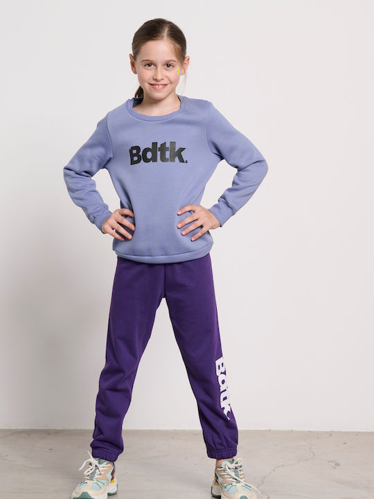 Fleece Kinder-Sweatshirt Blueberry