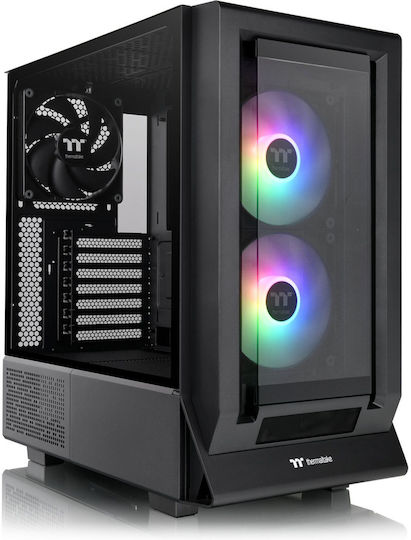 Thermaltake Ceres 350 MX Gaming Midi Tower Κουτί Υπολογιστή με Πλαϊνό Παράθυρο και RGB Φωτισμό Μαύρο