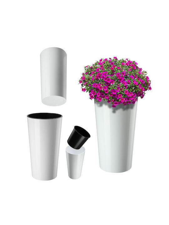 Kadax Flower Pot in White Color 33832