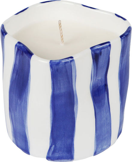 Aromatic Candle in Blue and White Jar