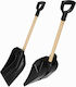 Kadax Schneeschaufel mit Stiel 60cm und Plastikgriff