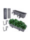 Kadax Planter Box Plastic Gri 60cm.