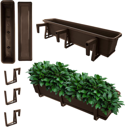 Kadax Planter Box Plastic Mokka 80cm.