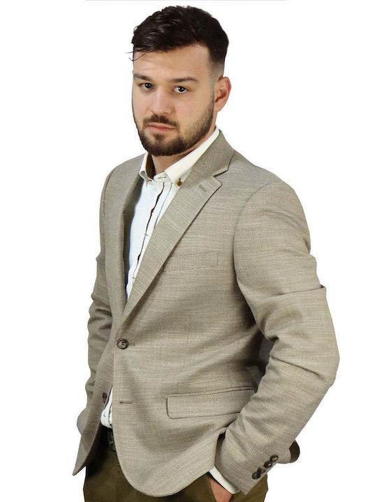 Men's Suit Jacket Slim Fit Beige