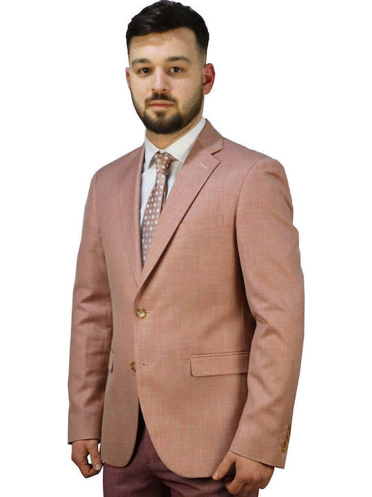 Men's Suit Jacket Slim Fit Coral