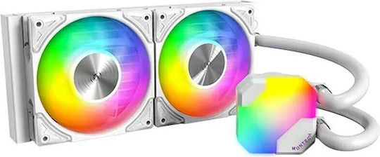 Montech HyperFlow Υδρόψυξη AIO CPU με 2 Ανεμιστήρες 120mm και ARGB Φωτισμό Λευκή